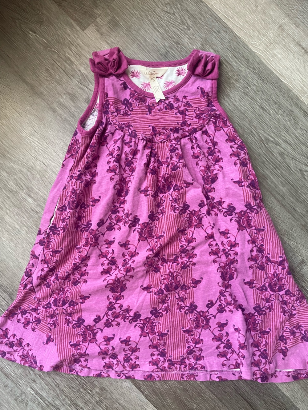 Matilda‎ Jane Pink and Purple Floral Sleeveless Dress size 6